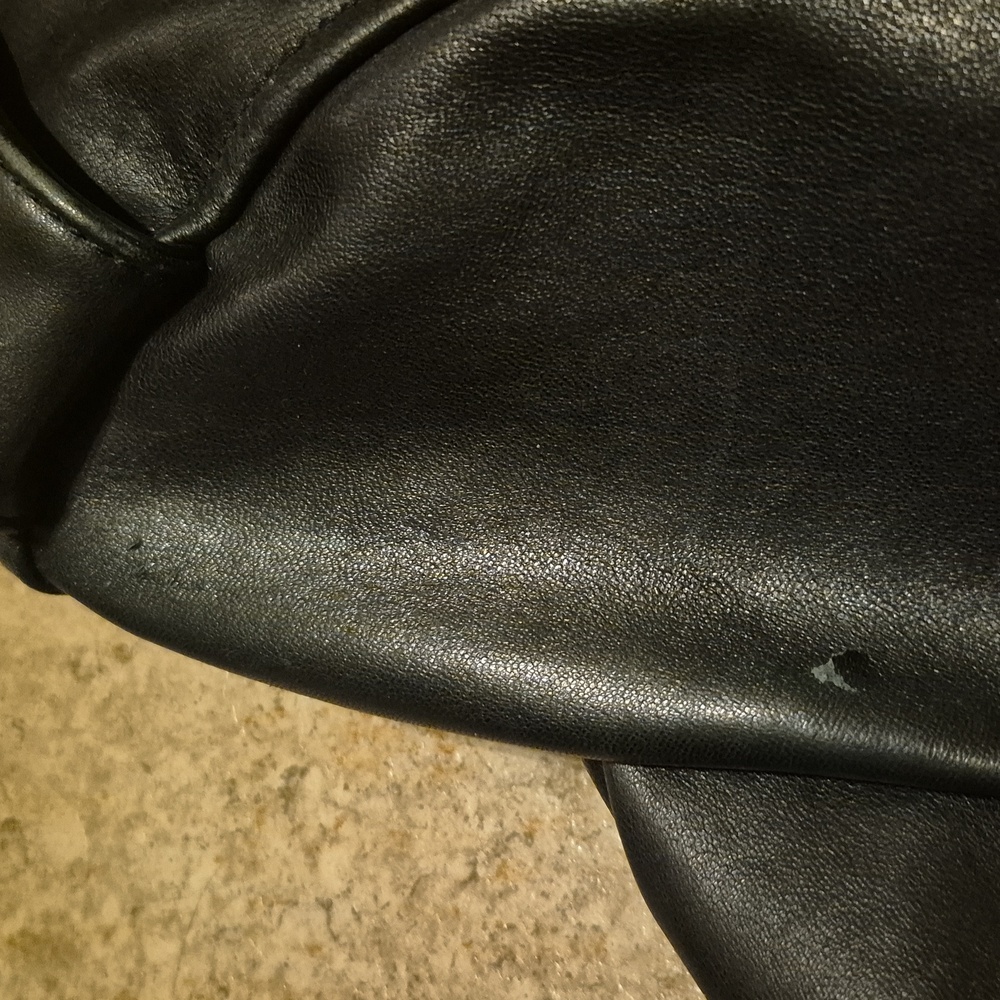 Express Black Leather Pea Coat - Picture 7 of 7